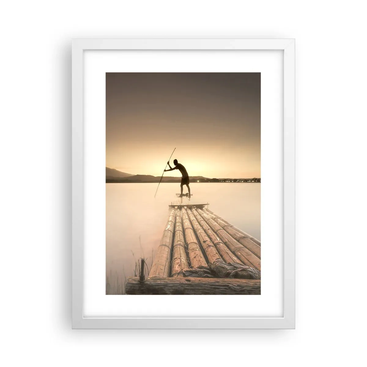 Plakat i hvid ramme - Før du hviler - 30x40 cm