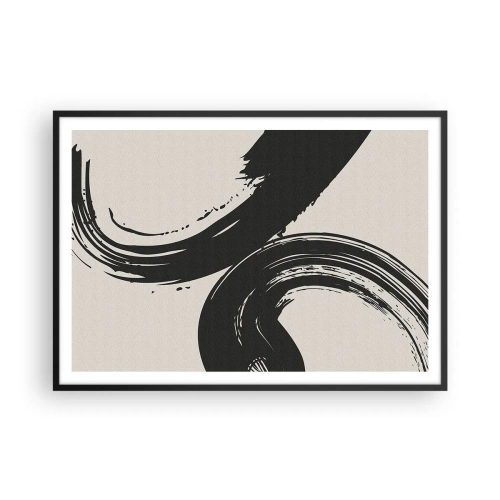 Plakat i sort ramme - Fejende og cirkulær - 100x70 cm