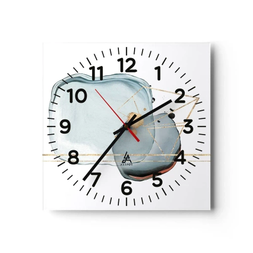 Vægur, Uret - En undersøgelse af dråber - 40x40 cm