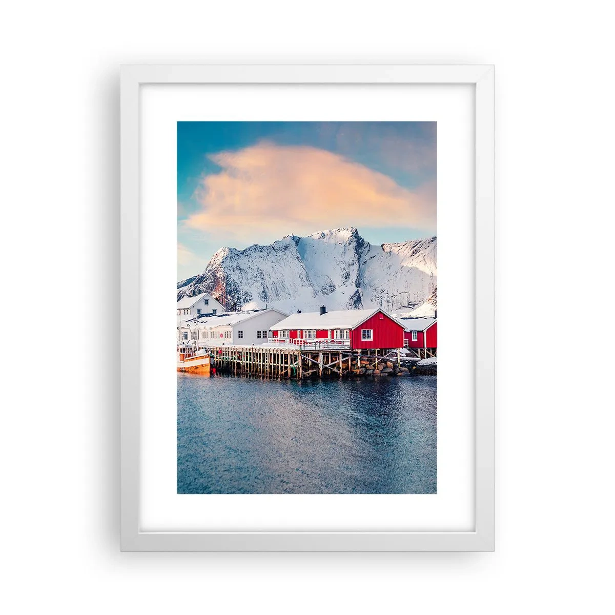 Plakat i hvid ramme - Nordlig tilbagetrækning - 30x40 cm