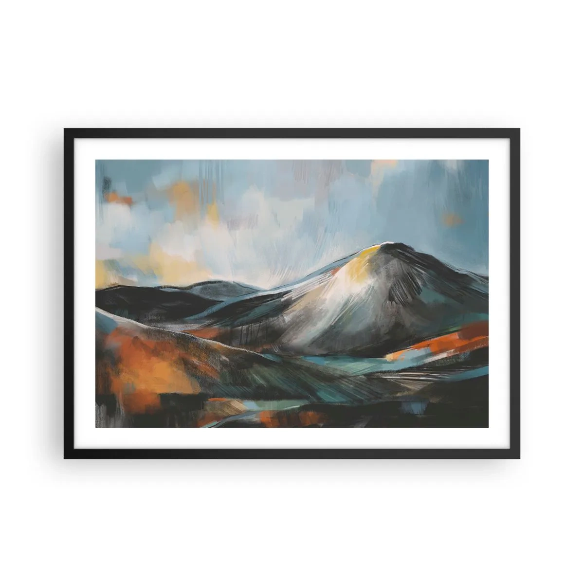 Plakat i sort ramme - Rå og smuk - 70x50 cm