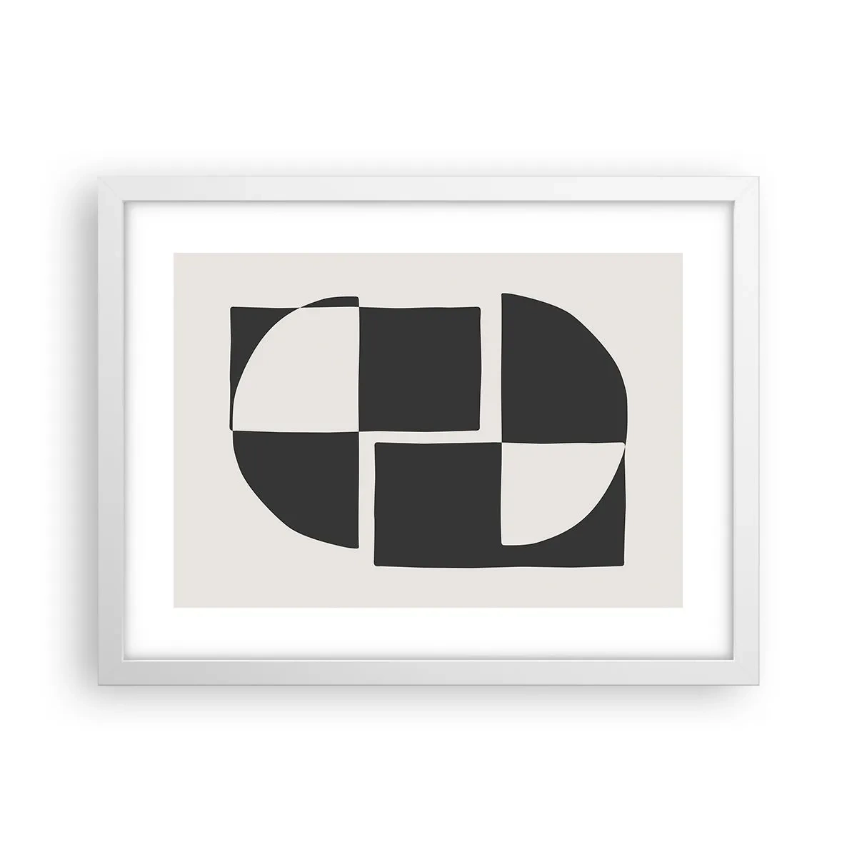 Plakat i hvid ramme - Antitese - syntese - 40x30 cm
