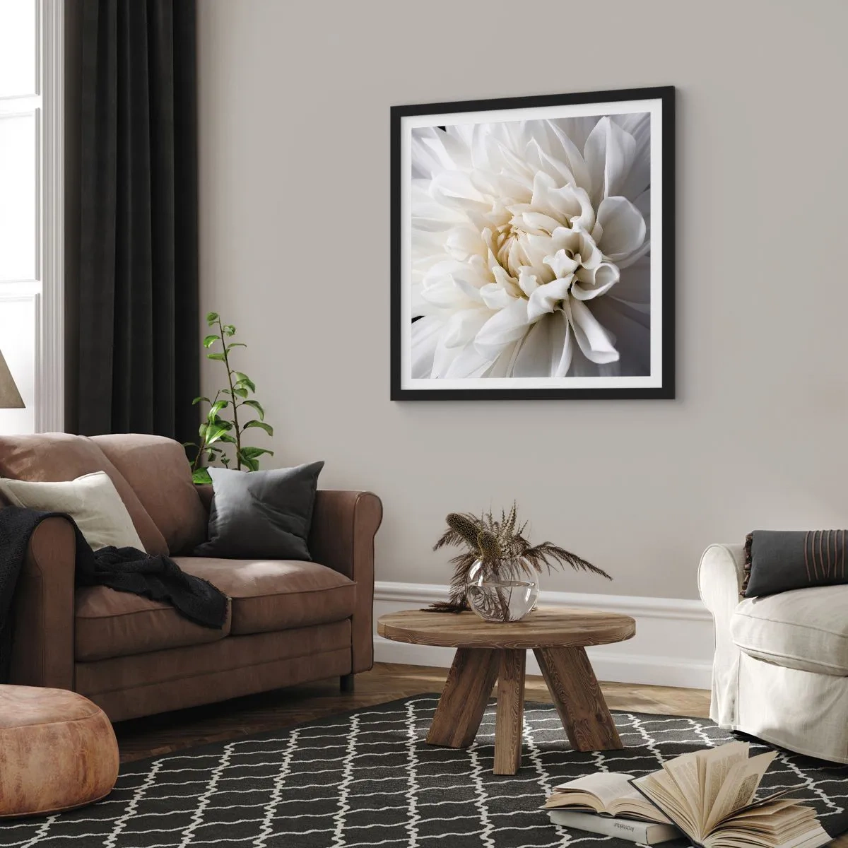 Plakat i sort ramme - Morgenbrud - 30x30 cm