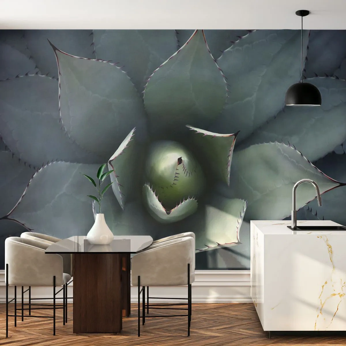 Fototapet Standard Eco - Lokkemad og advarsler - Agave blomst, Agave, Eksotisme - 300x210 cm