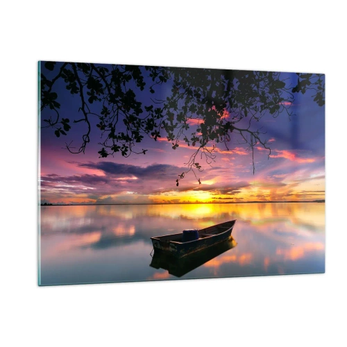 Billede på glas - "Det ser ud til, at du hænger midt på himlen..." - 120x80 cm