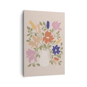 Lærredstryk - Billede på lærred - En delikat buket - 70x100 cm