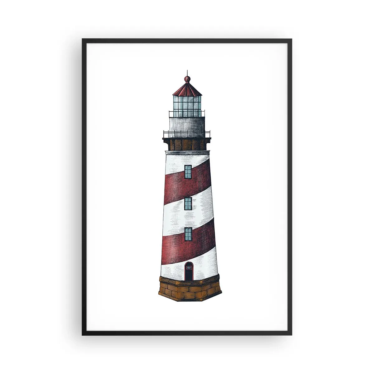 Plakat i sort ramme - Altid på vagt - 70x100 cm