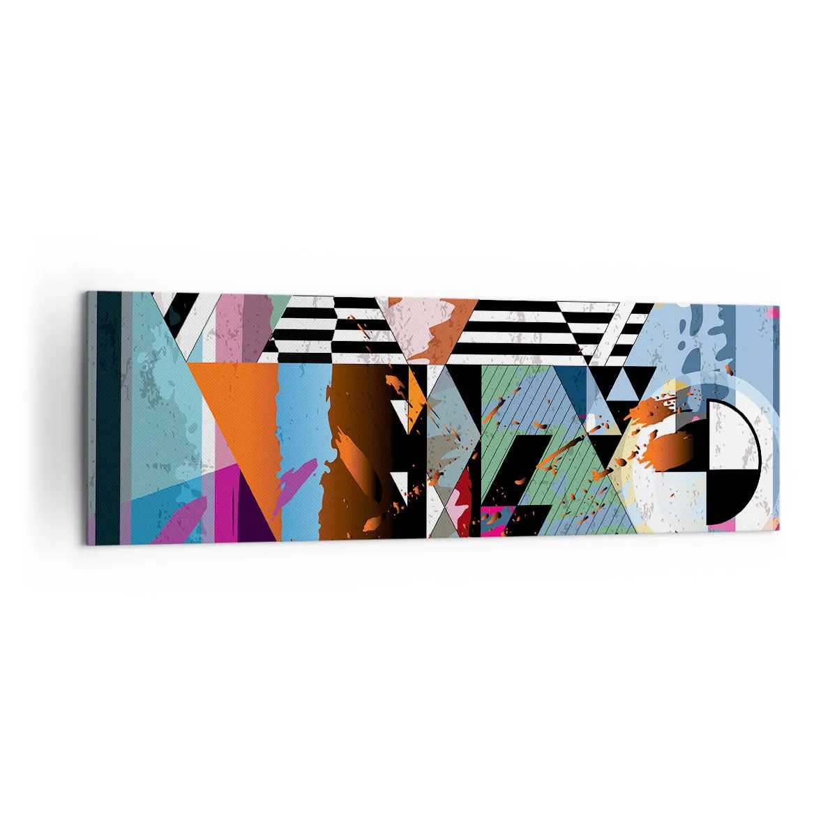 Lærredstryk - Billede på lærred - Geometrisk og organisk - 160x50 cm