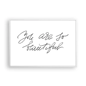 Plakat i hvid ramme - Virkelig, tro... - 100x70 cm