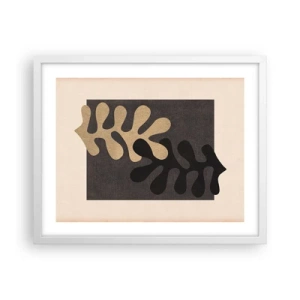 Plakat i hvid ramme - Fravær og supplement - 50x40 cm