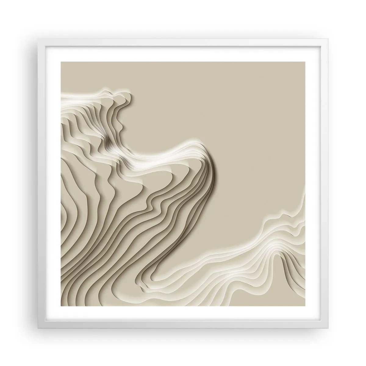 Plakat i hvid ramme - Kunstens topografi - 60x60 cm