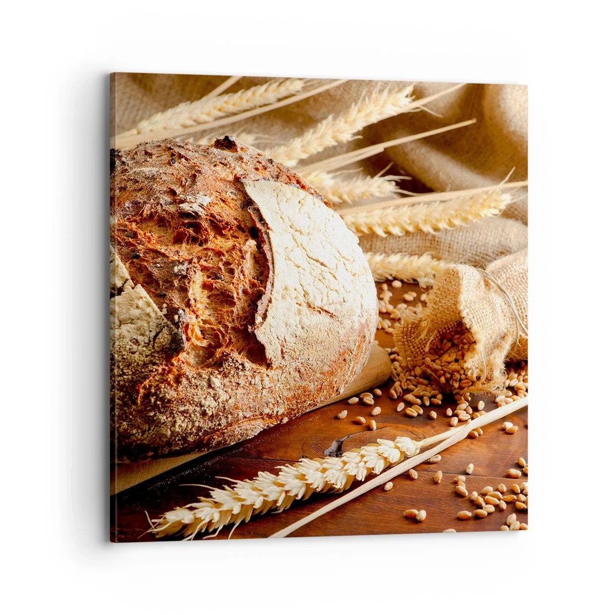 Lærredstryk - Billede på lærred - Appetitlig, velduftende, sprød - 70x70 cm