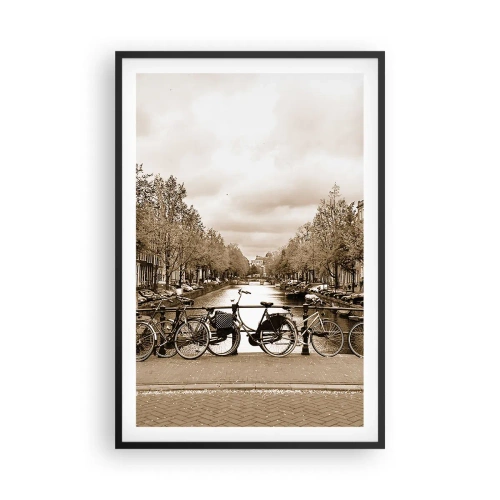 Plakat i sort ramme - Hollandsk atmosfære - 61x91 cm