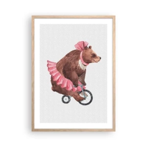 Plakat i ramme af lyst egetræ - Sikke et cirkus! - 50x70 cm