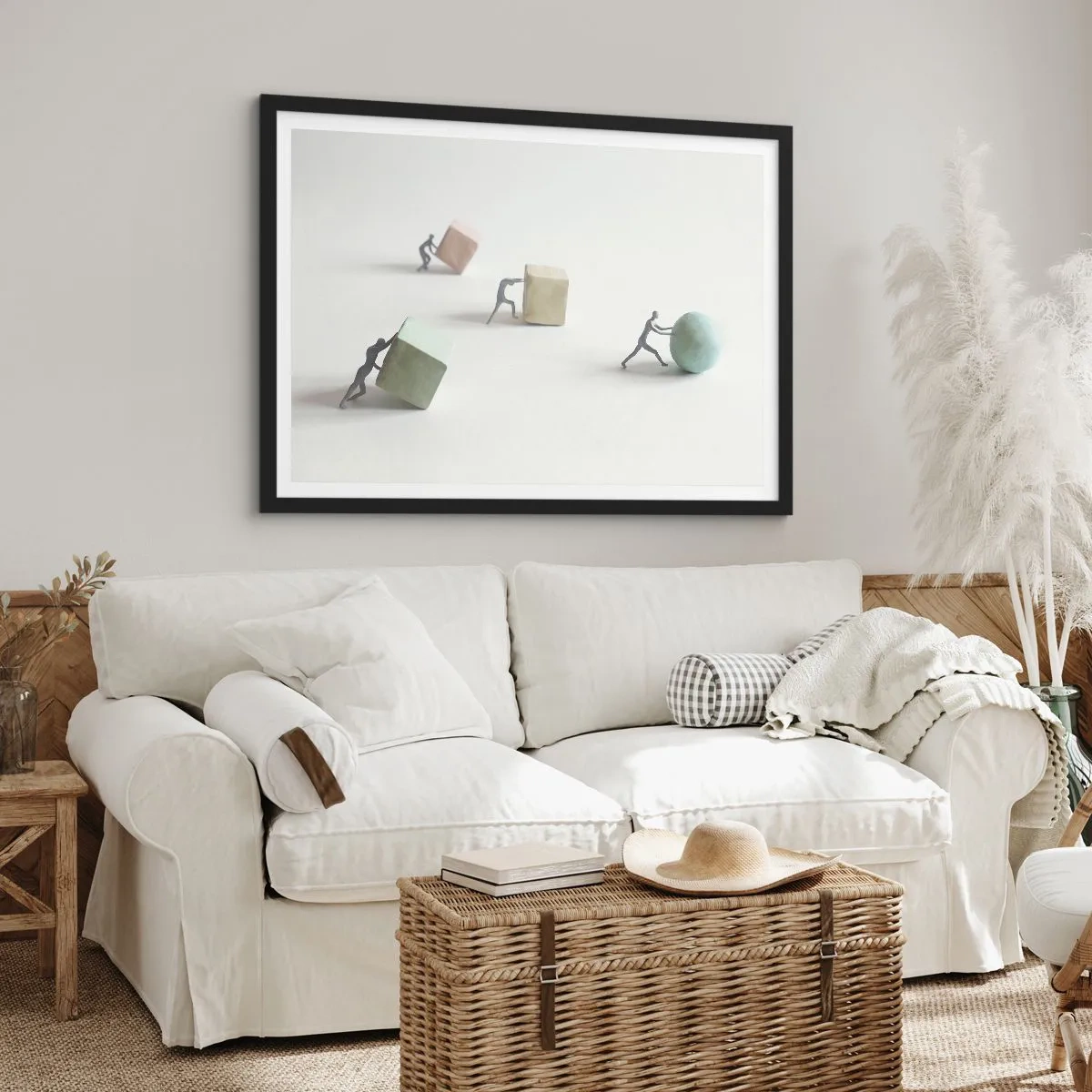 Plakat i sort ramme - Selve livet - 40x30 cm