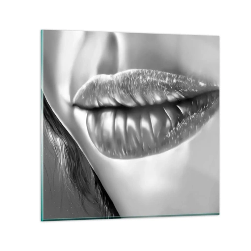 Billede på glas - Jeg ved, hvad du tænker... - 30x30 cm