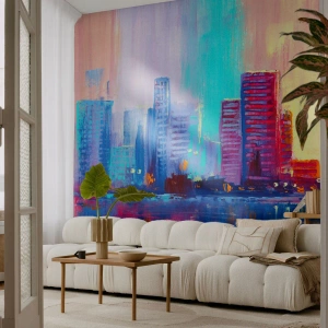 Fototapet Premium Canvas - Badet i farver - By, Arkitektur, Stykke - 250x175 cm