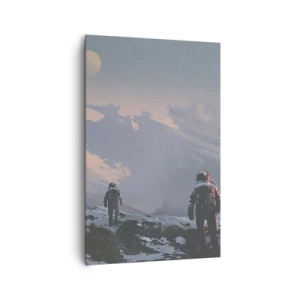 Lærredstryk - Billede på lærred - Under en ukendt stjerne - 80x120 cm