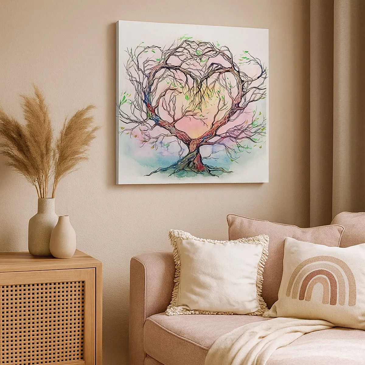 Lærredstryk - Billede på lærred - Sammen mod stormene - 30x30 cm