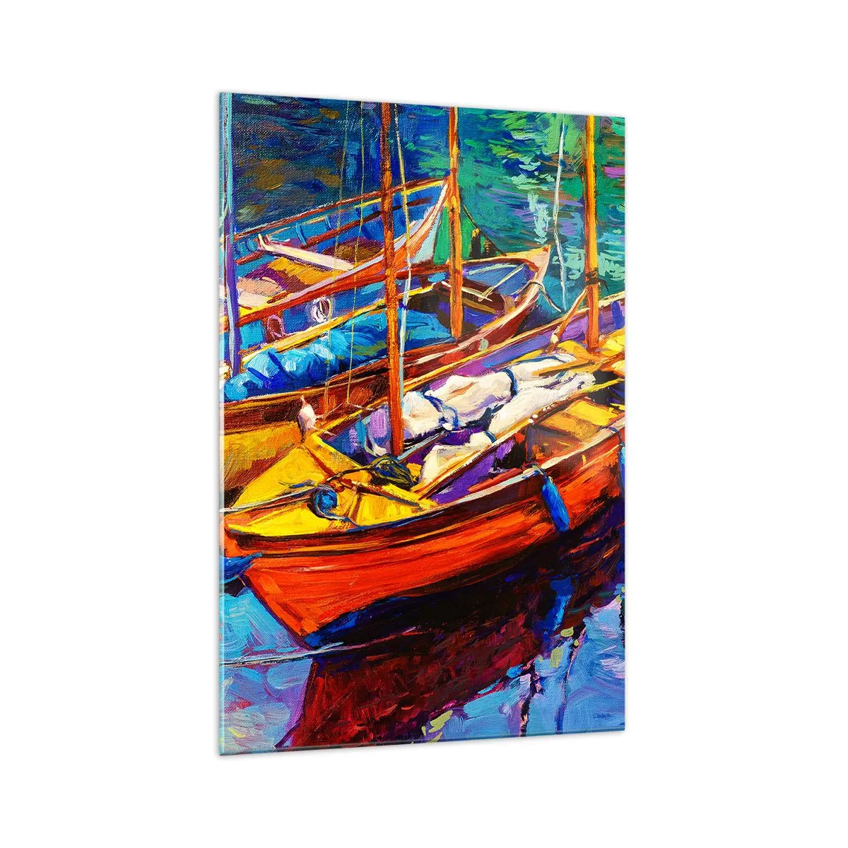 Billede på glas - På vand, der er tykt af farve - 70x100 cm