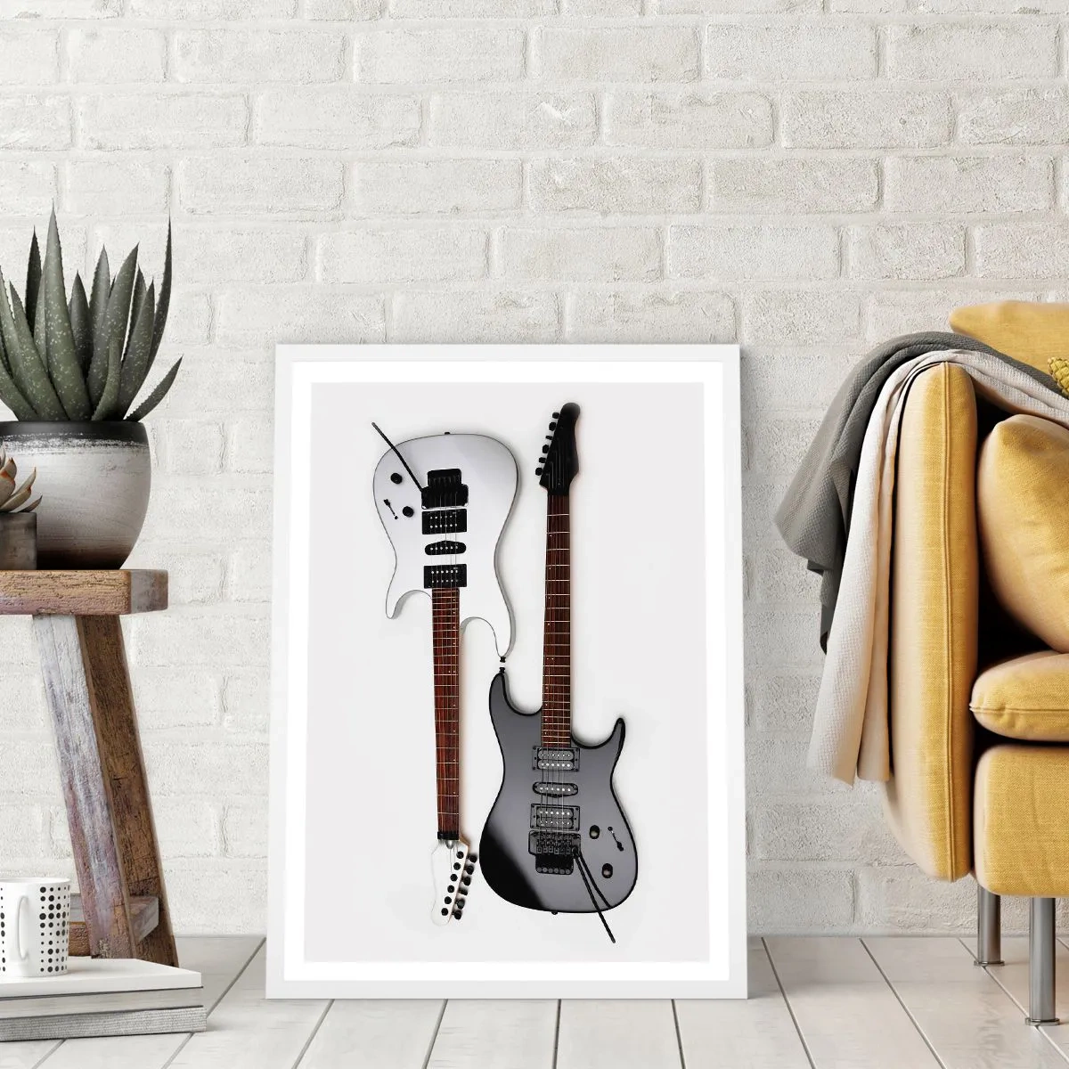 Plakat i hvid ramme - Harmoni af former - 30x40 cm