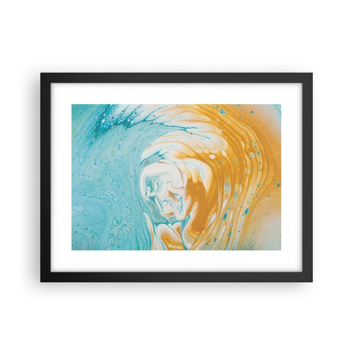 Plakat i sort ramme - Pastel hvirvel - 40x30 cm