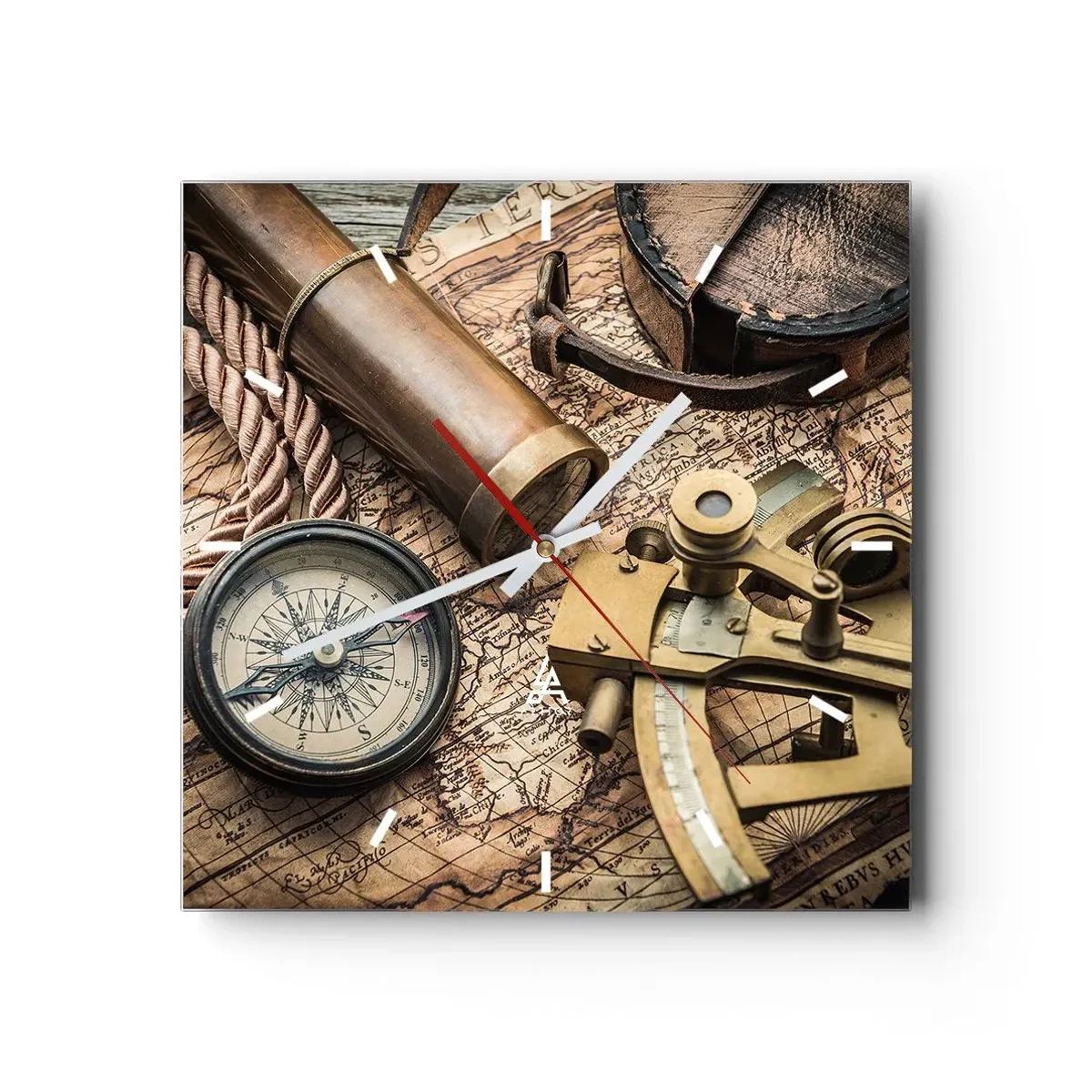 Vægur, Uret - Fastlægge kursen - 40x40 cm