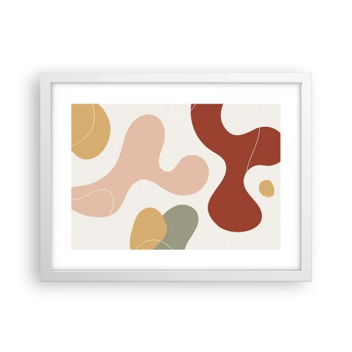 Plakat i hvid ramme - Es eller flores? - 40x30 cm