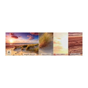 Prøve Fototapet Premium Canvas - Luften dufter allerede af sommer - Landskab, Strand, Klit - 100x30 cm