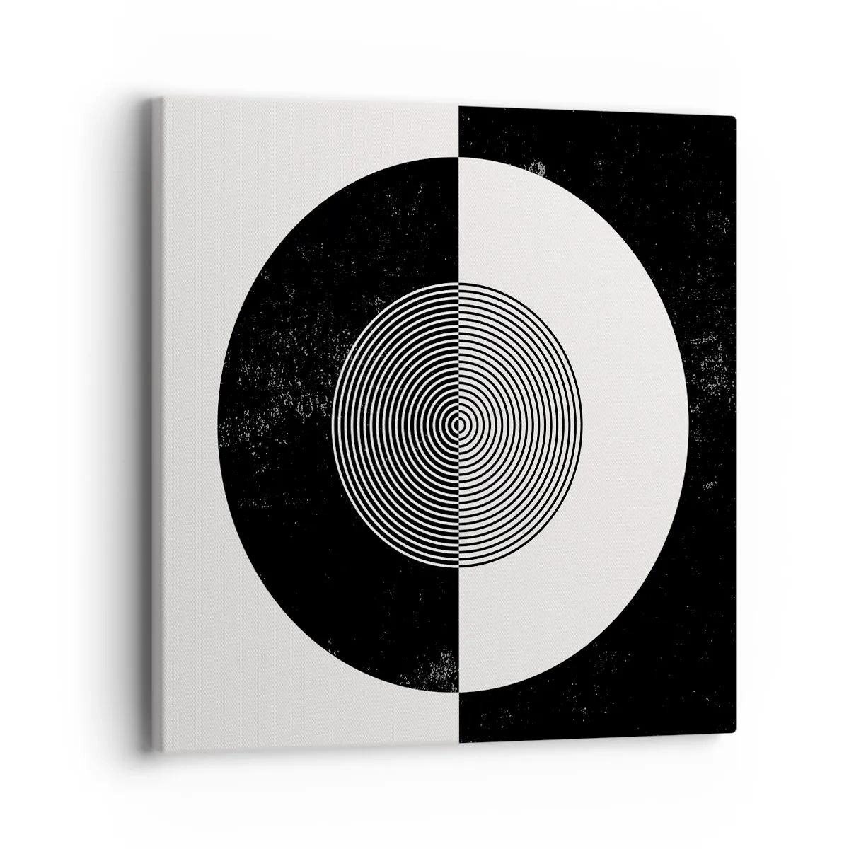 Lærredstryk - Billede på lærred - Harmoni i sort og hvidt - 40x40 cm