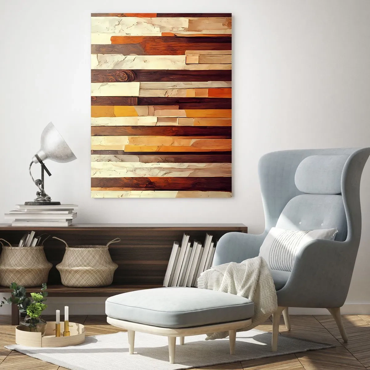 Billede på glas - Hymne af skovens træer - 50x70 cm