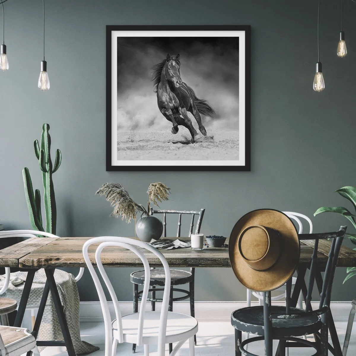 Plakat i sort ramme - Værdig til emiren selv - 30x30 cm