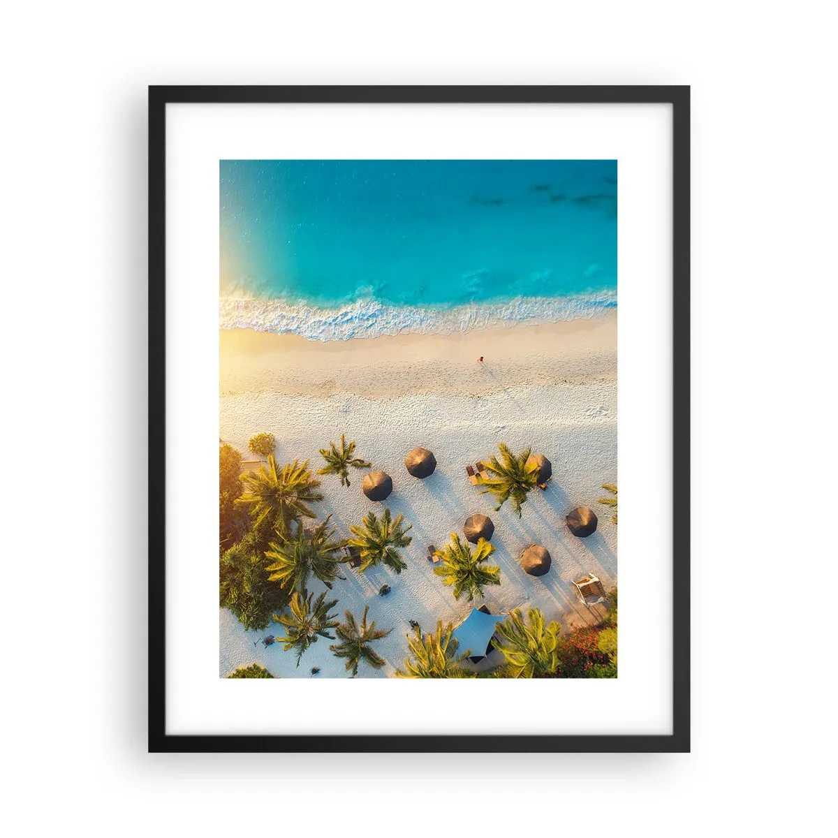 Plakat i sort ramme - Velkommen til paradis - 40x50 cm