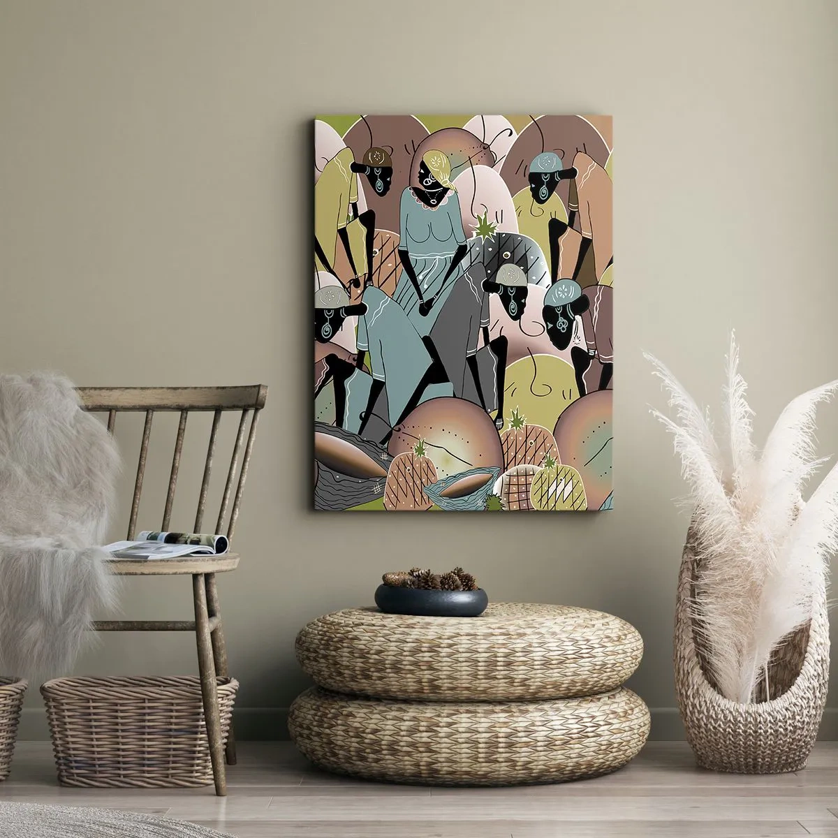 Lærredstryk - Billede på lærred - Den store fejring er på vej - 80x120 cm