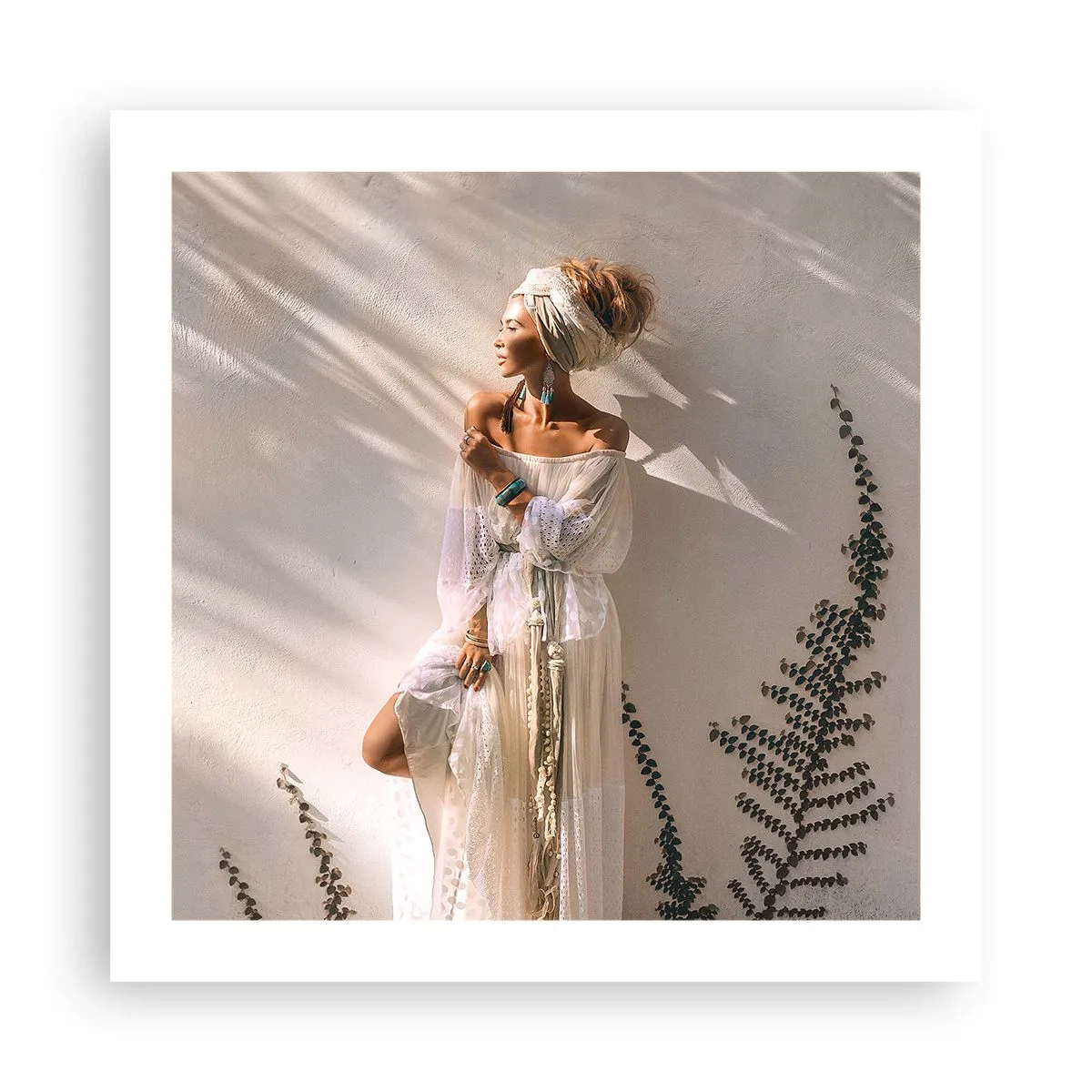 Plakat - Solen og pigen - 50x50 cm