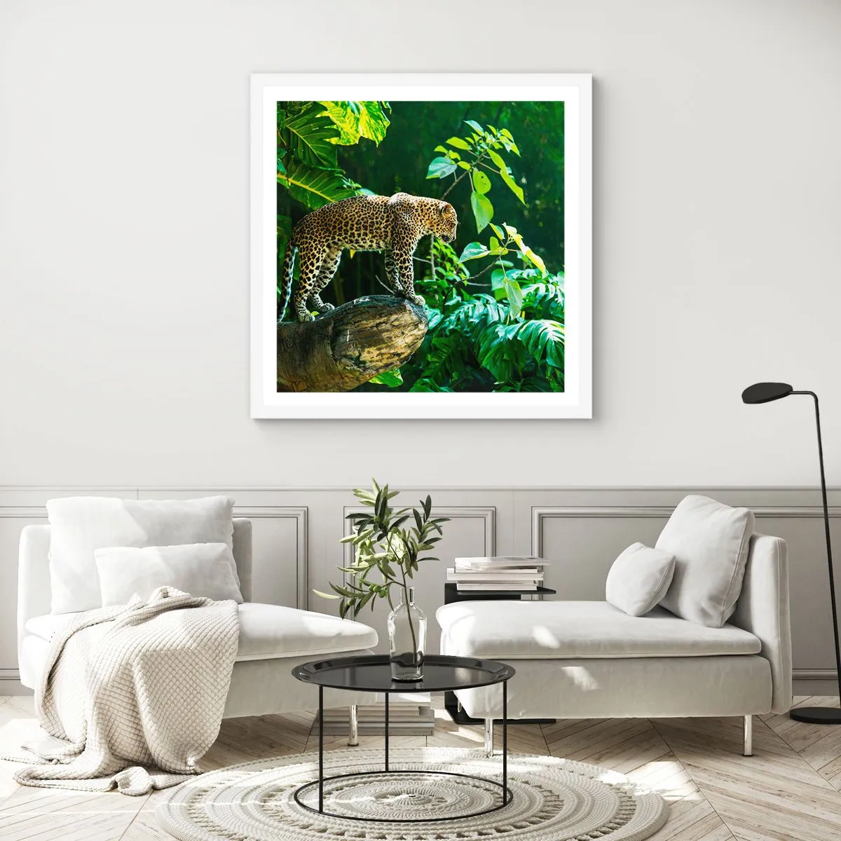 Plakat i hvid ramme - Til jagt? - 30x30 cm