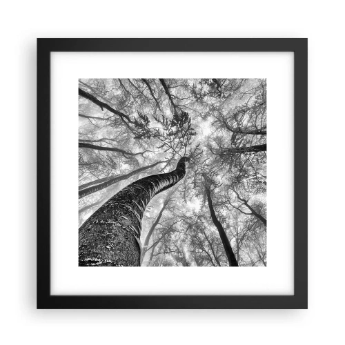 Plakat i sort ramme - Kapløb mod lyset - 30x30 cm