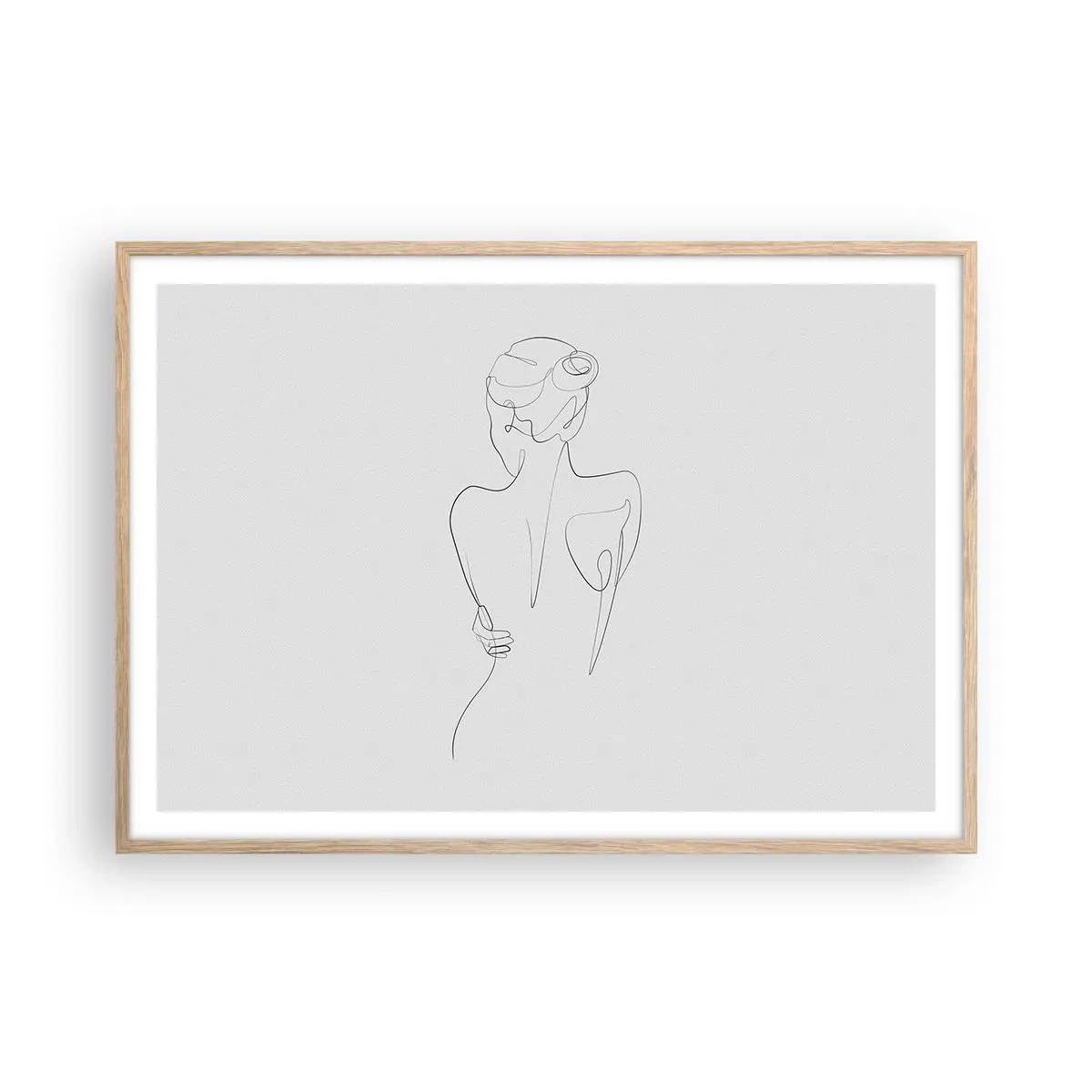Plakat i ramme af lyst egetræ - Kroppens musik - 100x70 cm