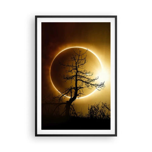 Plakat i sort ramme - Total formørkelse - 61x91 cm