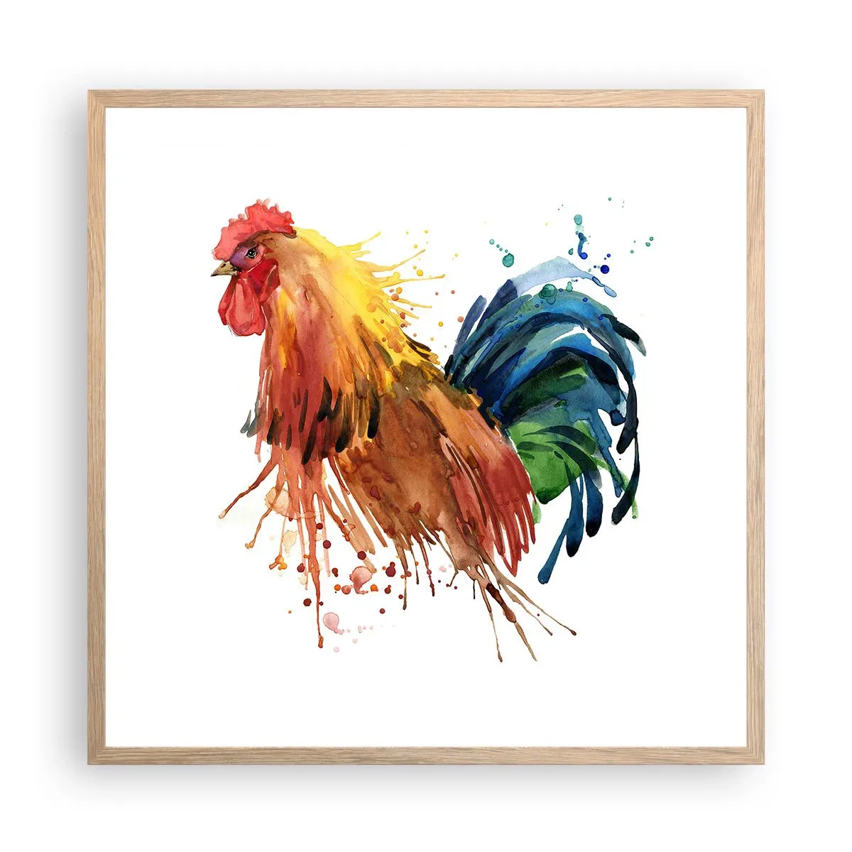 Plakat i ramme af lyst egetræ - Kongelig kappe, kongelig stolthed - 60x60 cm