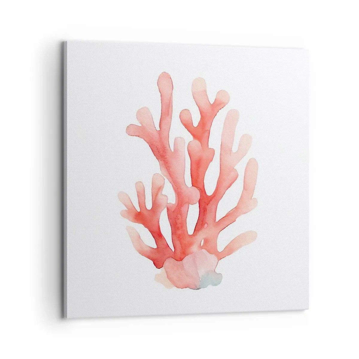 Lærredstryk - Billede på lærred - Farven koral - 60x60 cm