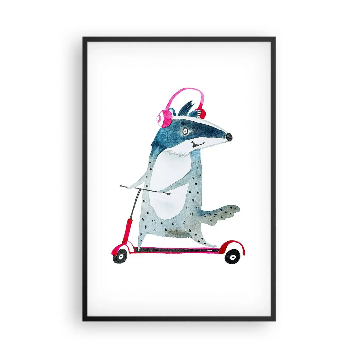 Plakat i sort ramme - Grævlingens glæder - 61x91 cm