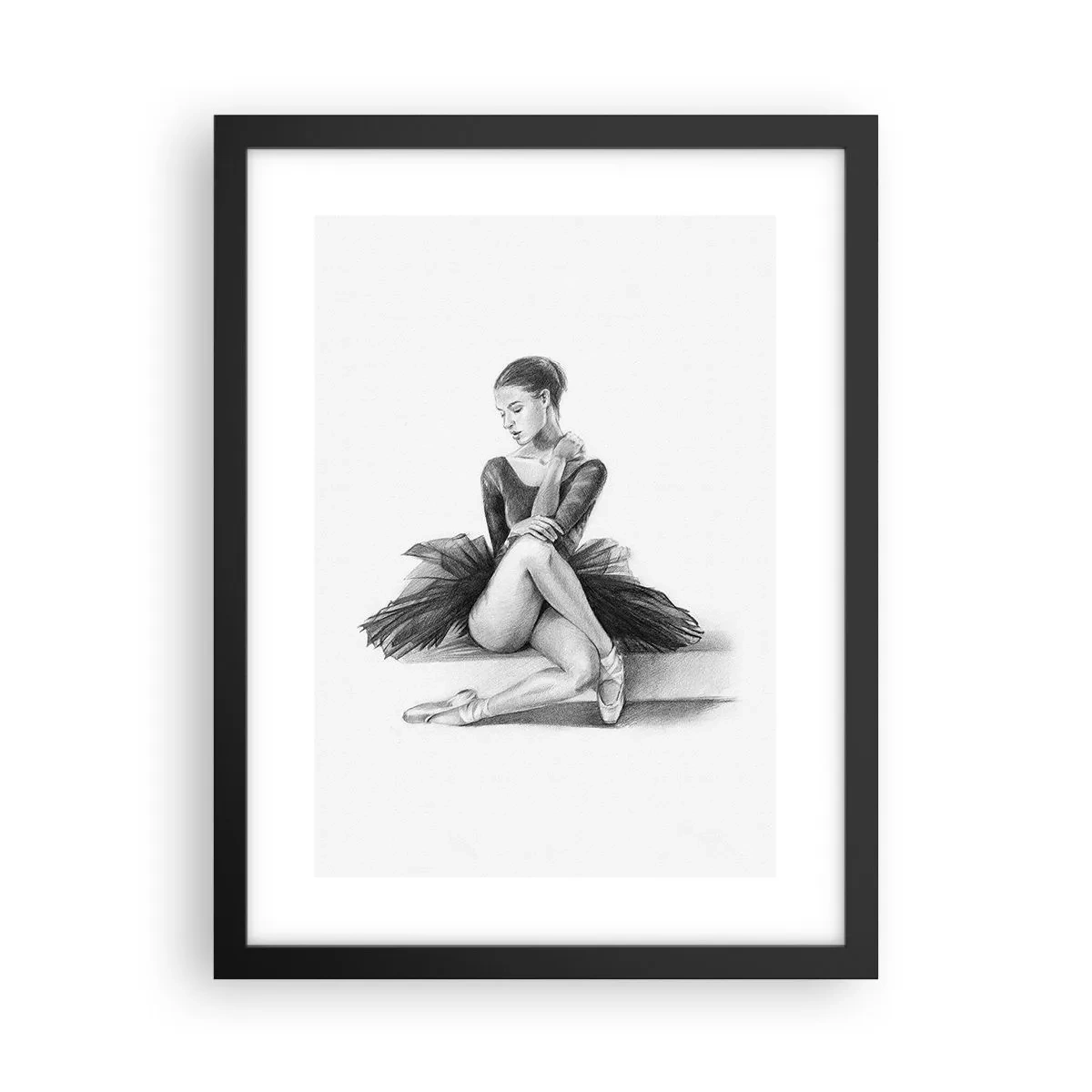 Plakat i sort ramme - Fortryllet af dans - 30x40 cm