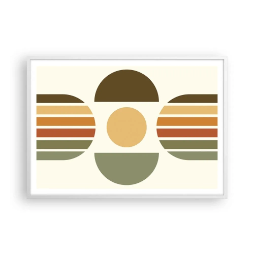 Plakat i hvid ramme - I jordfarver - 100x70 cm
