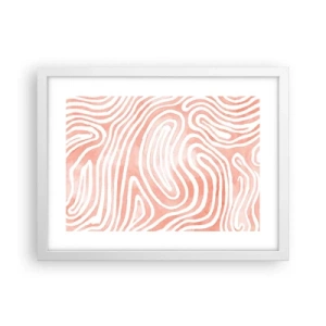Plakat i hvid ramme - I en labyrint af koraller - 40x30 cm