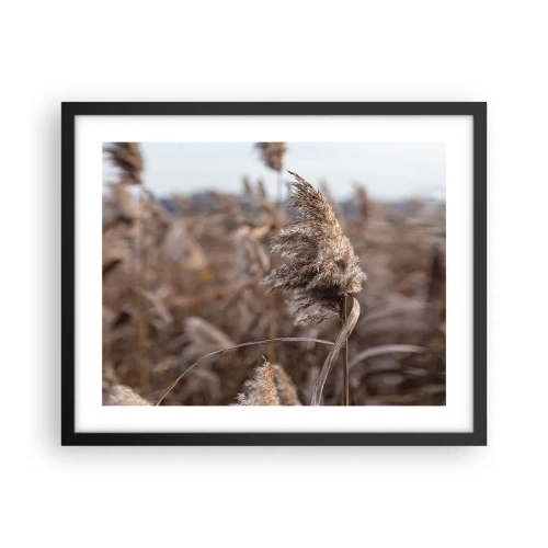 Plakat i sort ramme - Tid til at flyve væk med vinden - 50x40 cm