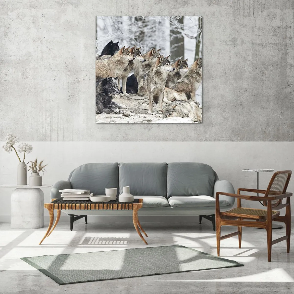 Billede på glas - Familie og venner - 40x40 cm