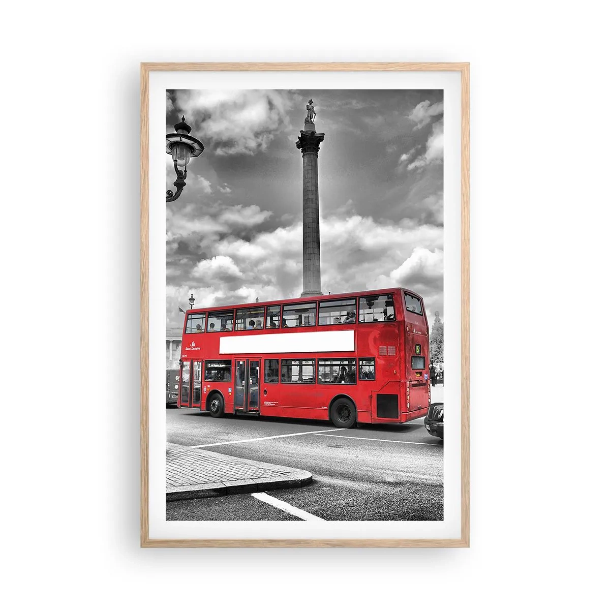 Plakat i ramme af lyst egetræ - Byens sande livsnerve - 61x91 cm