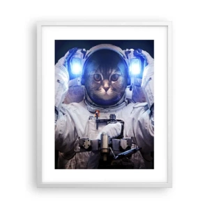 Plakat i hvid ramme - Houston, I har et problem - 40x50 cm