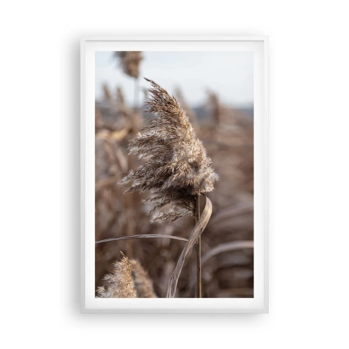 Plakat i hvid ramme - Tid til at flyve væk med vinden - 61x91 cm